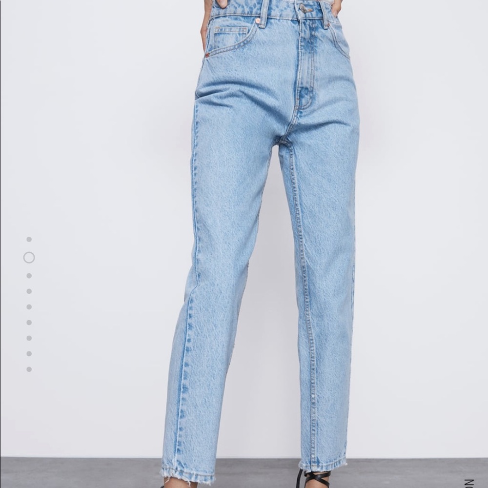 zara high waisted mom jeans